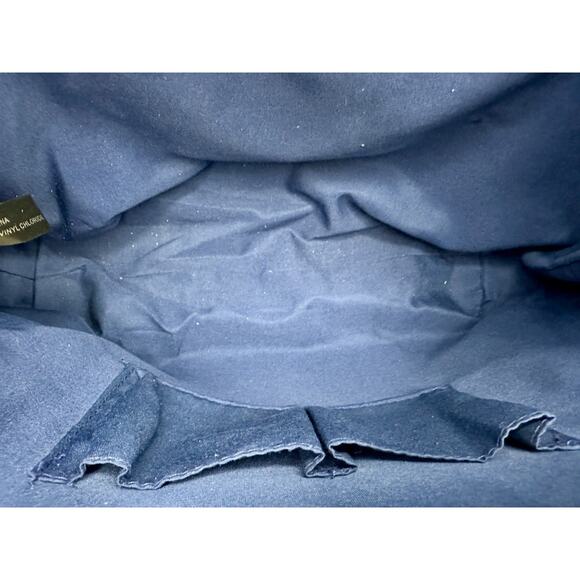 Kenneth Cole Reaction Navy Purse Lock And Zip Sides - Picture 11 of 11